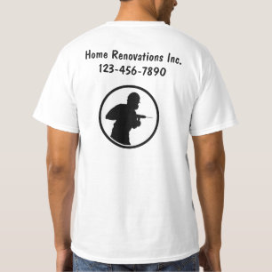 Home Renovatie Remodelling Medewerker Werk Shirten T-shirt