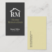 Home Renovation Construction Card Visitekaartje (Voorkant / Achterkant)