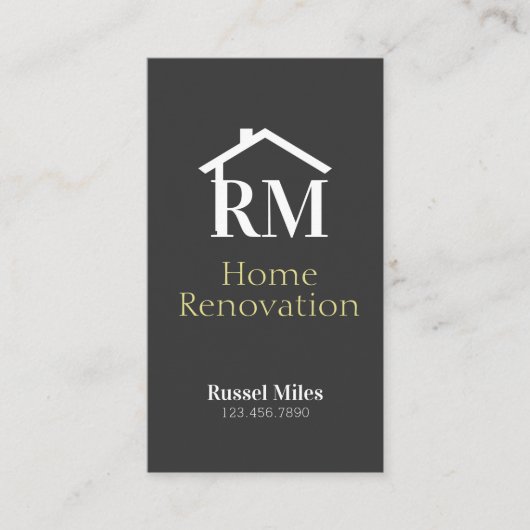 Home Renovation Construction Card Visitekaartje (Voorkant)