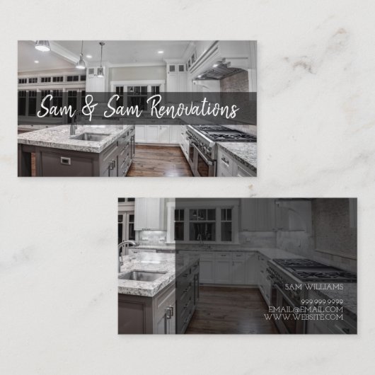 Home Renovation & Remodel Visitekaartje (Voorkant / Achterkant)