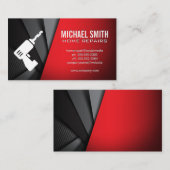 Home Repair | boor-pictogram | Abstracte panelen Visitekaartje (Voorkant / Achterkant)