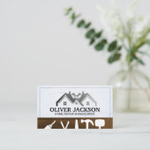 Home Repair | Bouw | Metallic Logo Visitekaartje (Staand voorkant)