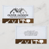 Home Repair | Bouw | Metallic Logo Visitekaartje (Voorkant / Achterkant)