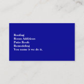 Home Repair & Construction Visitekaartje (Achterkant)