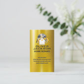 Home Repair | Gereedschapsvak | Goud metaal Visitekaartje (Staand voorkant)