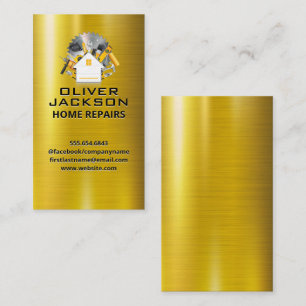 Home Repair Gereedschapsvak Goud metaal Visitekaartje