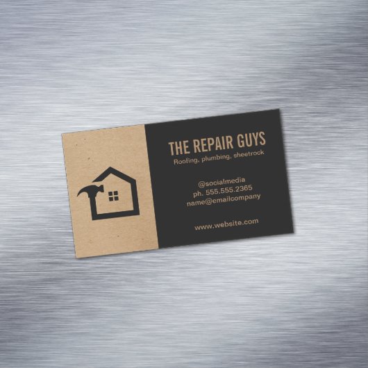 Home Repair | Handyman | Bouw Magnetisch Visitekaartje (Voorbeeld)