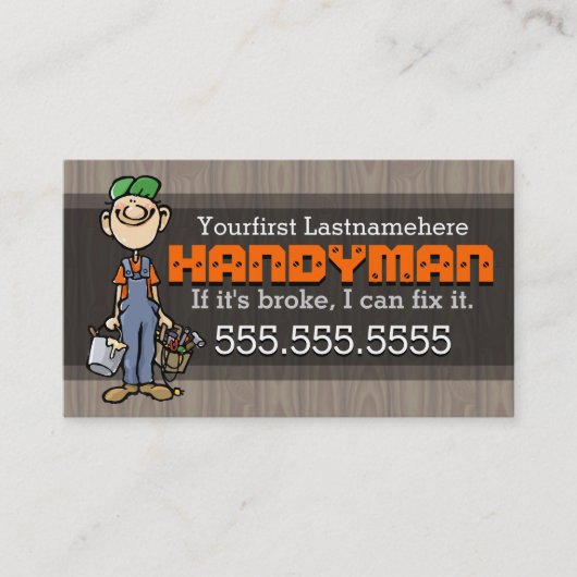 Home Repair.Handyman.Remodeling.Carpenter.Painter Visitekaartje (Voorkant)