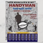 Home Repair Handyman Service Small Business Flyer (Voorkant / Achterkant)