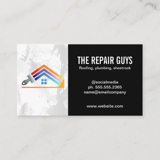 Home Repair Logo | Repairman toestel Visitekaartje (Voorkant)
