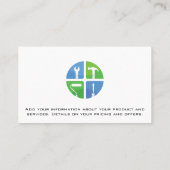 Home Repair Pictogrammen | Hout Visitekaartje (Achterkant)