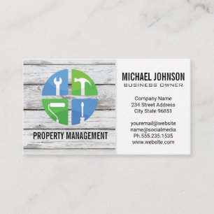 Home Repair Pictogrammen Hout Visitekaartje