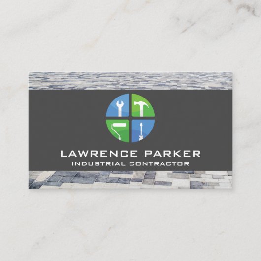 Home Repair Pictogrammen van de bouwer | bouwvakke Visitekaartje (Voorkant)