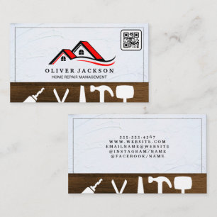 Home Repair Realtor QR-code voor daktop Visitekaartje
