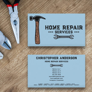 Home Repair Service Blauw Visitekaartje