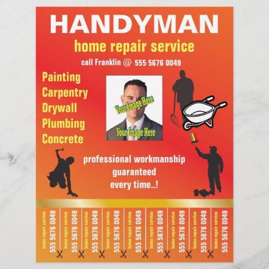 Home Repair Service voor kleine zakelijke brochure (Voorkant)