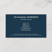 Home Repair Services Blauw Visitekaartje (Achterkant)