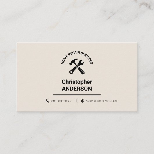Home Repair Services Visitekaartje (Voorkant)