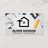 Home Repair Tools | Achtergrond voor bakstenen Visitekaartje (Voorkant)