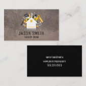 Home Repair Tools | Metalen achtergrond Visitekaartje (Voorkant / Achterkant)