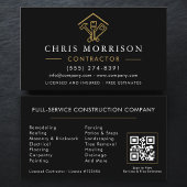 Home Repairs Contractor Black Gold QR Code Visitekaartje
