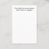 Home Reparatie Bouw Visitekaartjes (Achterkant)