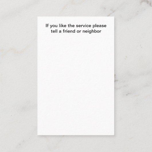 Home Reparatie Bouw Visitekaartjes (Achterkant)