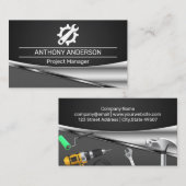 Home Reparatie Logo Bouw Gereedschap Visitekaartje (Voorkant / Achterkant)