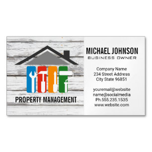 Home Reparatie Logo   hoofdaannemer Magnetisch Visitekaartje