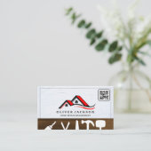 Home reparatie | Makelaar | Dak QR-code Visitekaartje (Staand voorkant)