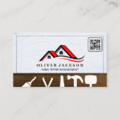 Home reparatie | Makelaar | Dak QR-code Visitekaartje (Voorkant)