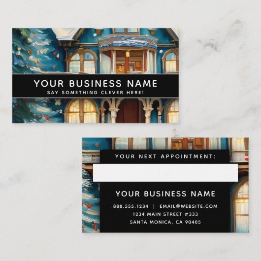 Home Reparatie Makelaar Modern Elegant Professiona Afsprakenkaartje (Voorkant / Achterkant)