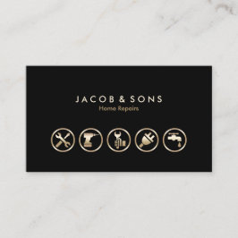 Home Reparaties Gold Icons Visitekaartje