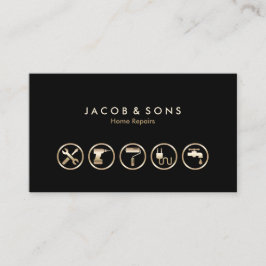 Home Reparaties Gold Icons Visitekaartje