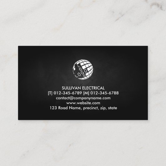 Home Reparaties Gouden Pictogrammen Metalen Grunge Visitekaartje (Achterkant)