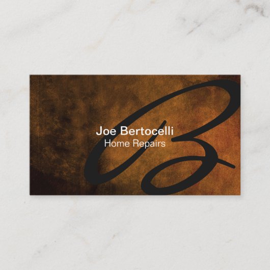 Home Reparaties Handel Vaardigheden Bruin Grunge M Visitekaartje (Voorkant)