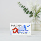 Home Reparaties Schilderij Handyman Worker Visitekaartje (Staand voorkant)