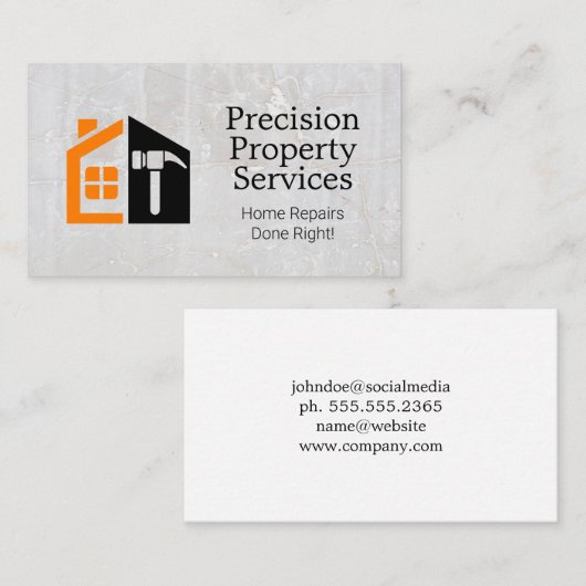 Home Reparaties | Vastgoedconstructies Visitekaartje (Voorkant / Achterkant)