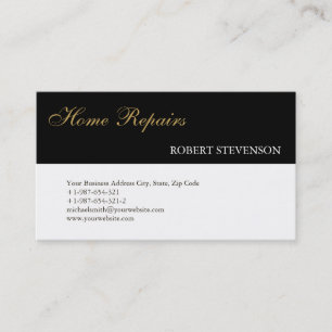 Home Repareert donkerwit script Visitekaartje