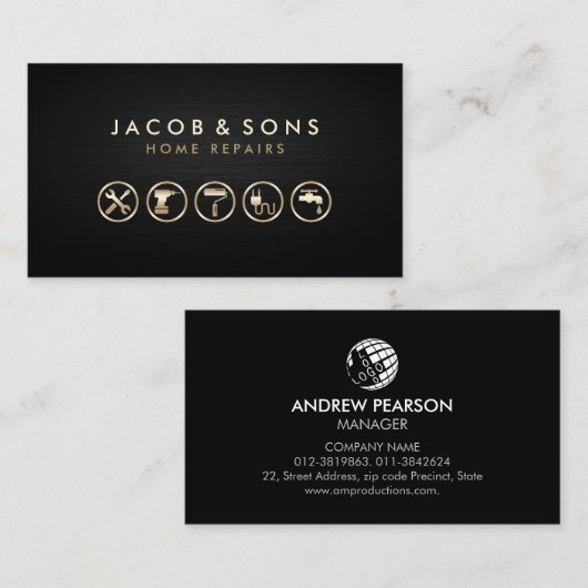 Home Repareert Handyman Visitekaartje (Voorkant / Achterkant)
