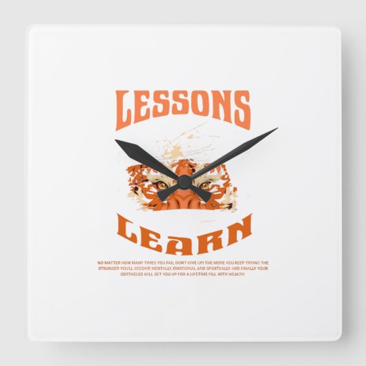 Home Resilient Gorilla Wall Clock Vierkante Klok (Voorkant)