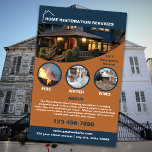 Home Restauratie Diensten Zakelijk Flyer<br><div class="desc">Introductie van onze Home Restoration Services Business Flyer Deze flyer is een krachtig hulpmiddel om contact te maken met huiseigenaren die behoefte hebben aan deskundige reparatie- en renovatiediensten. Deze in het oog springende flyer belicht essentiële diensten zoals water-, brand- en windschadeherstel en verzekert potentiële klanten dat hun huis veilig bij...</div>