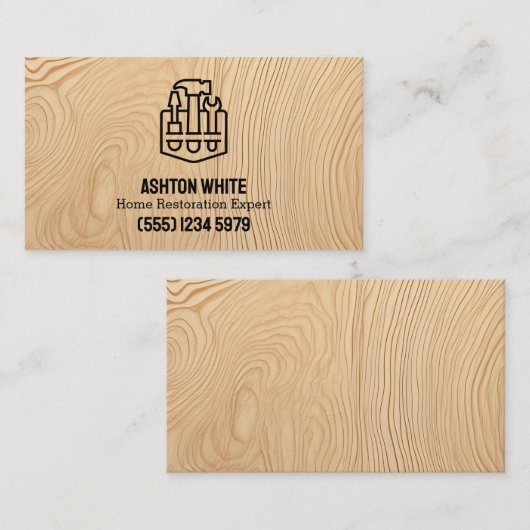 Home Restauratie Faux multiplex Visitekaartje (Voorkant / Achterkant)