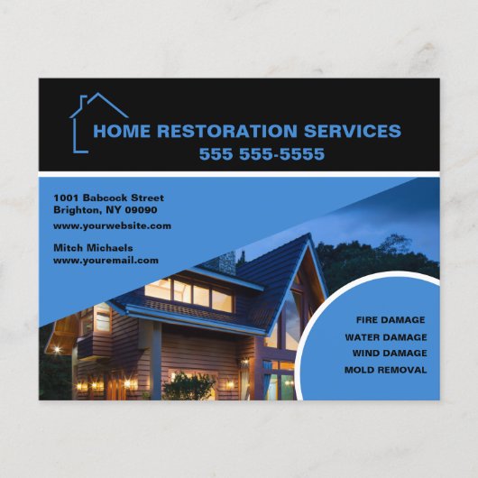 Home Restoration Services Flyer (Voorkant)