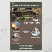 Home Restoration Services Flyer (Voorkant)
