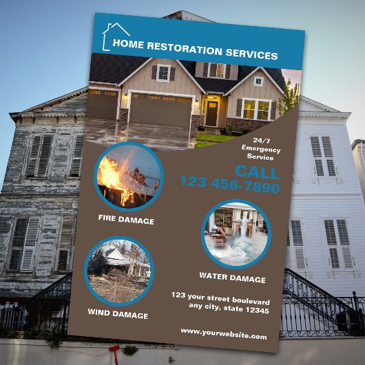 Home Restoration Services Flyer