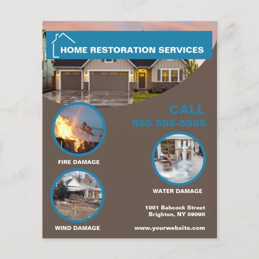 Home Restoration Services Flyer (Voorkant)