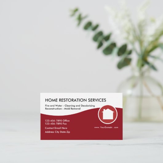 Home Restoration Services Visitekaartje (Staand voorkant)