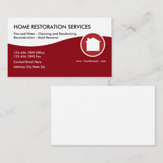 Home Restoration Services Visitekaartje (Voorkant / Achterkant)