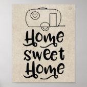Home Retro RV Camper Decor Poster (Voorkant)